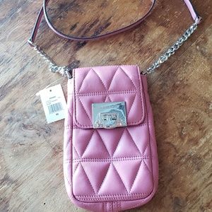 Michael Kors Vivianne leather crossbody phone case